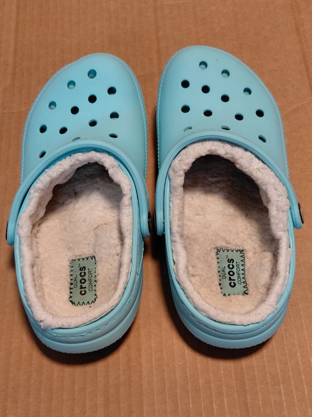 Crocs Classic Lined Baby Blue Clog Women's Size 9 - Picture 4 of 11